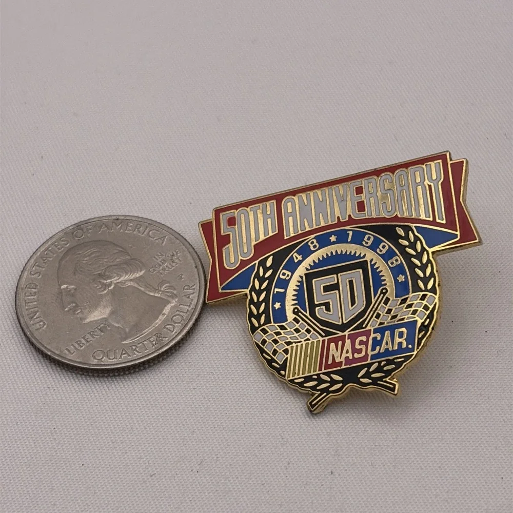 NASCAR Racing 50th Anniversary 1948-1998 Lapel Hat Pin
